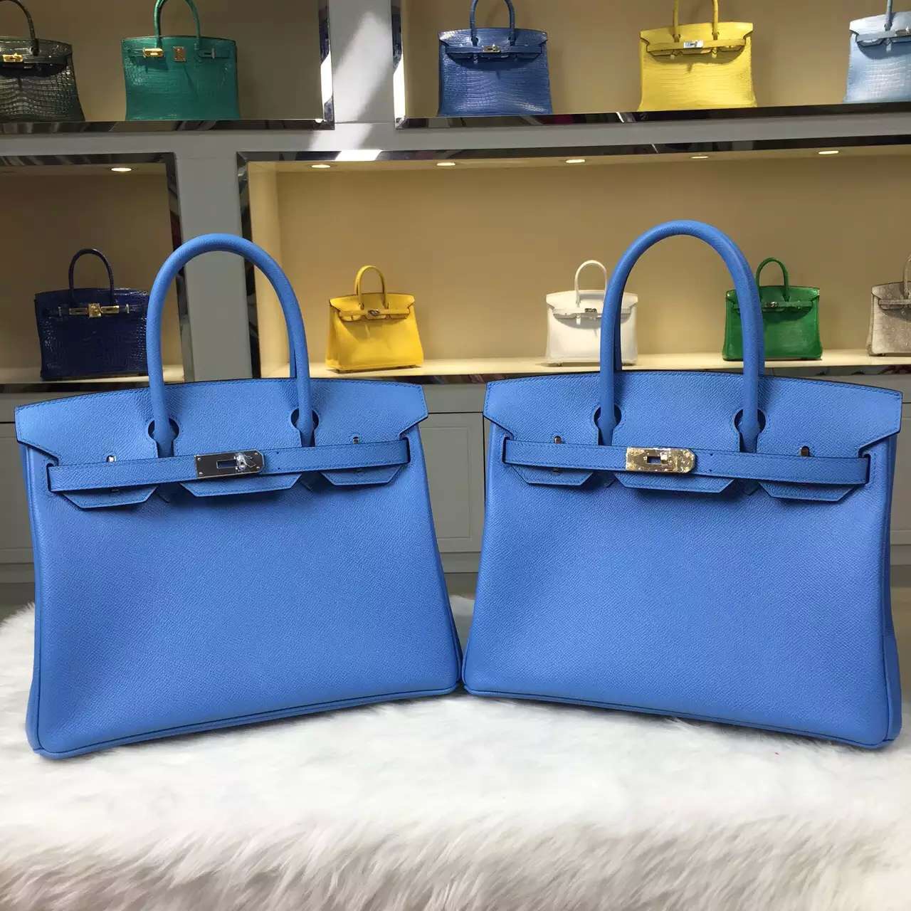 Luxury Bag Hermes Birkin 30CM 2T Blue Paradise Epsom Leather Women&#8217;s Tote Bag