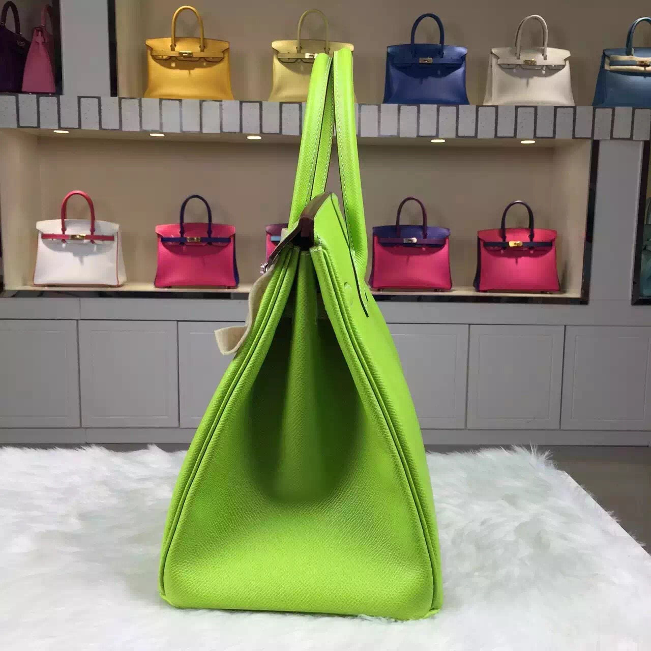 Wholesale Hermes Birkin Bag35cm Epsom Calfskin Leather in Kiwi Green