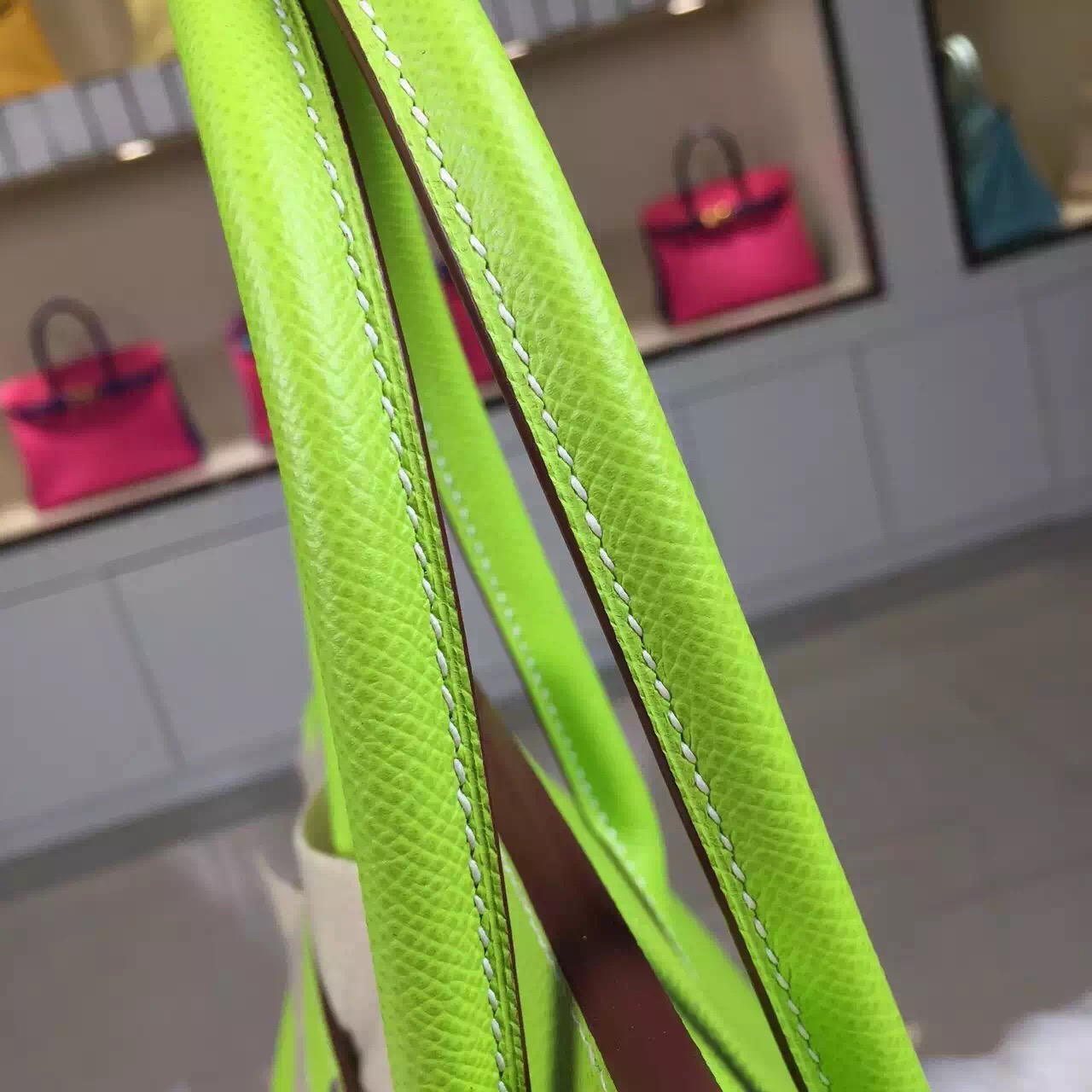 Wholesale Hermes Birkin Bag35cm Epsom Calfskin Leather in Kiwi Green