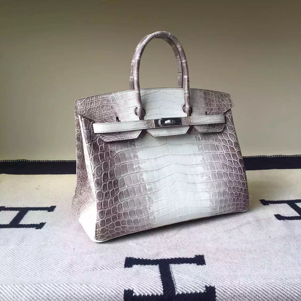Wholesale Hermes Himalaya Color Crocodile Leather Birkin Bag 35cm