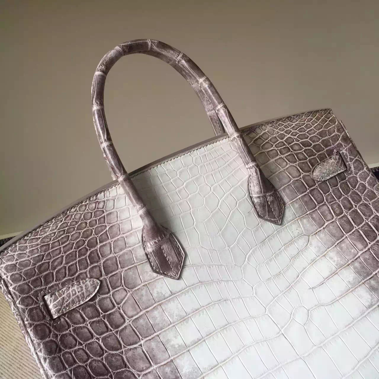 Wholesale Hermes Himalaya Color Crocodile Leather Birkin Bag 35cm