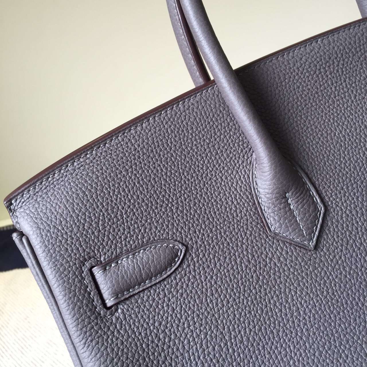 Luxury Hermes Birkin Bag 35cm Grey Togo Leather&#038;Lizard Leather