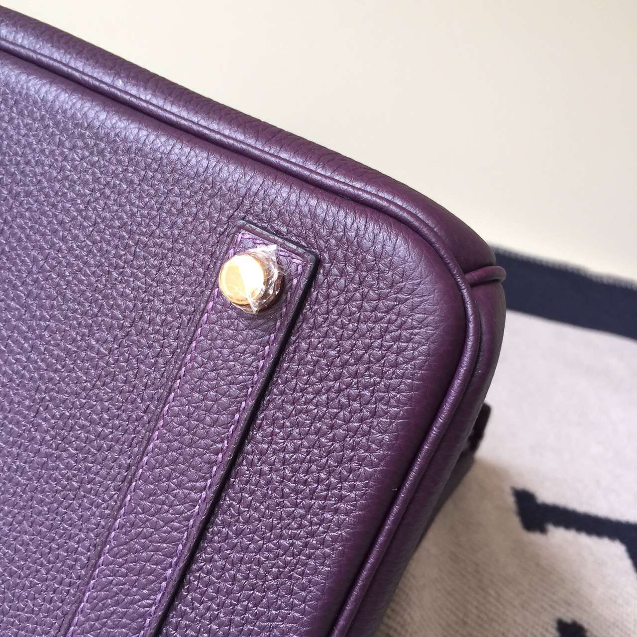 Wholesale Hermes African Purple Togo Calfskin Leather Birkin35cm