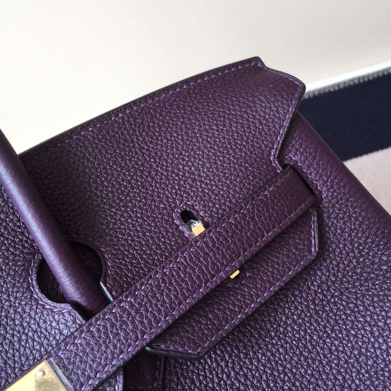 Wholesale Hermes African Purple Togo Calfskin Leather Birkin35cm