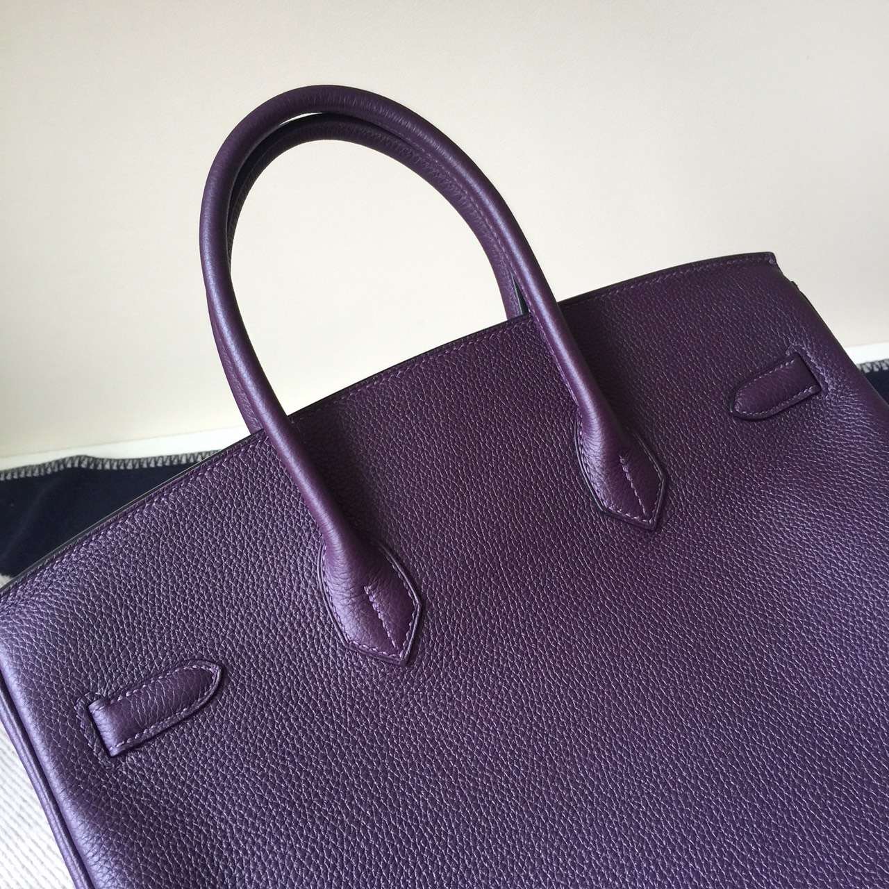 Wholesale Hermes African Purple Togo Calfskin Leather Birkin35cm