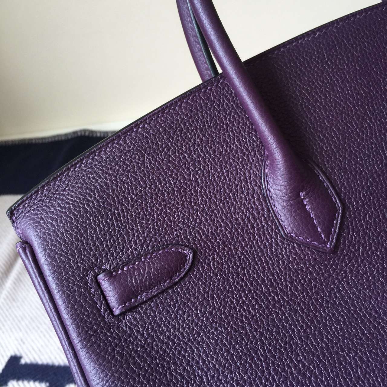 Wholesale Hermes African Purple Togo Calfskin Leather Birkin35cm