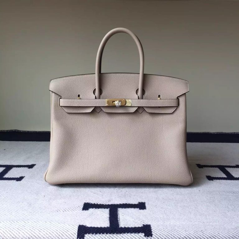 Hermes Bag Gris Tourterelle Togo Leather Birkin Bag  35cm