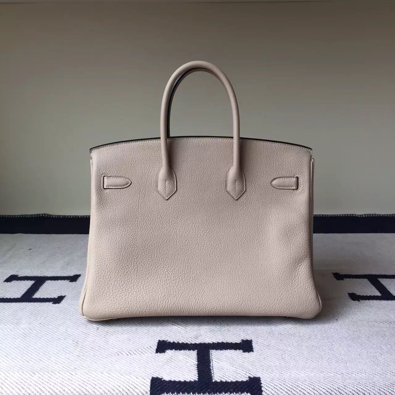 Noble Hermes Bag Gris Tourterelle Togo Leather Birkin Bag 35cm