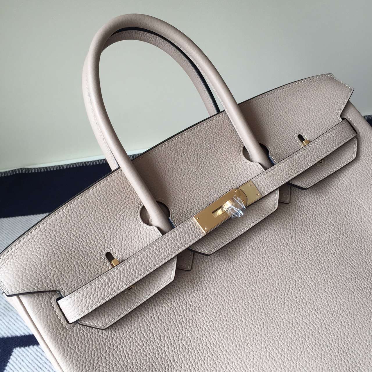 Noble Hermes Bag Gris Tourterelle Togo Leather Birkin Bag 35cm
