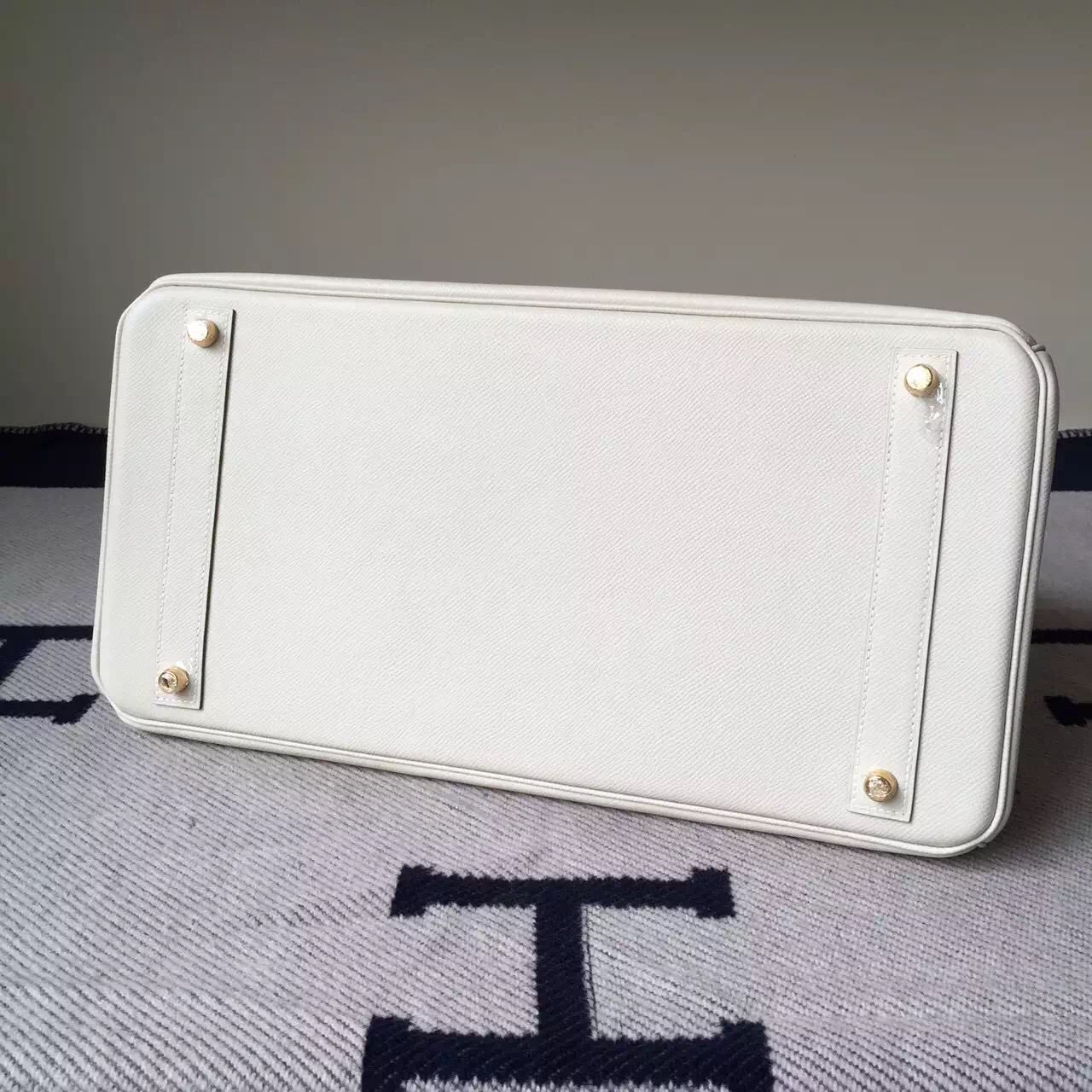 Noble Hermes Epsom Calfskin Leather Birkin35cm in ck10 Milk White