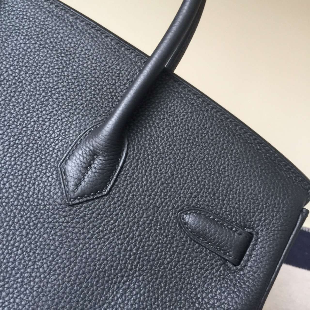 Hermes Classic Bag CK89 Black Togo Leather Birkin Bag 35cm