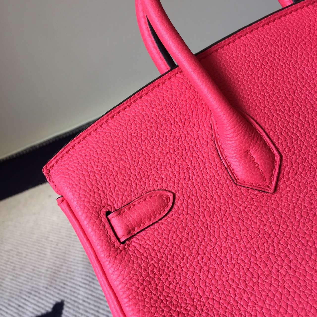 Hot Sale Hermes Togo Leather Birkin 30/35cm in T5 Peach Pink