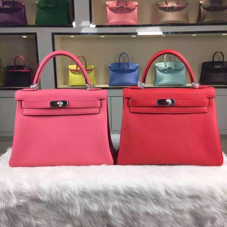 Hermes France Togo Calfskin Leather Multi-color Kelly Bag 28CM Ladies Handbag
