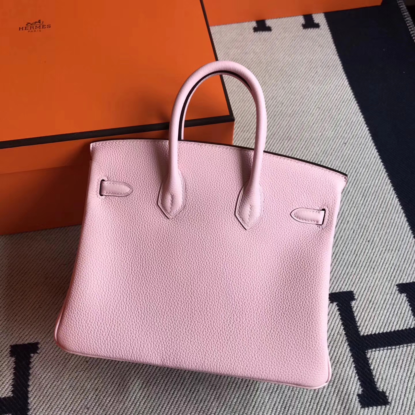 New Pretty Hermes 3Q New Pink Togo Calfskin Birkin25cm Bag Gold Hardware