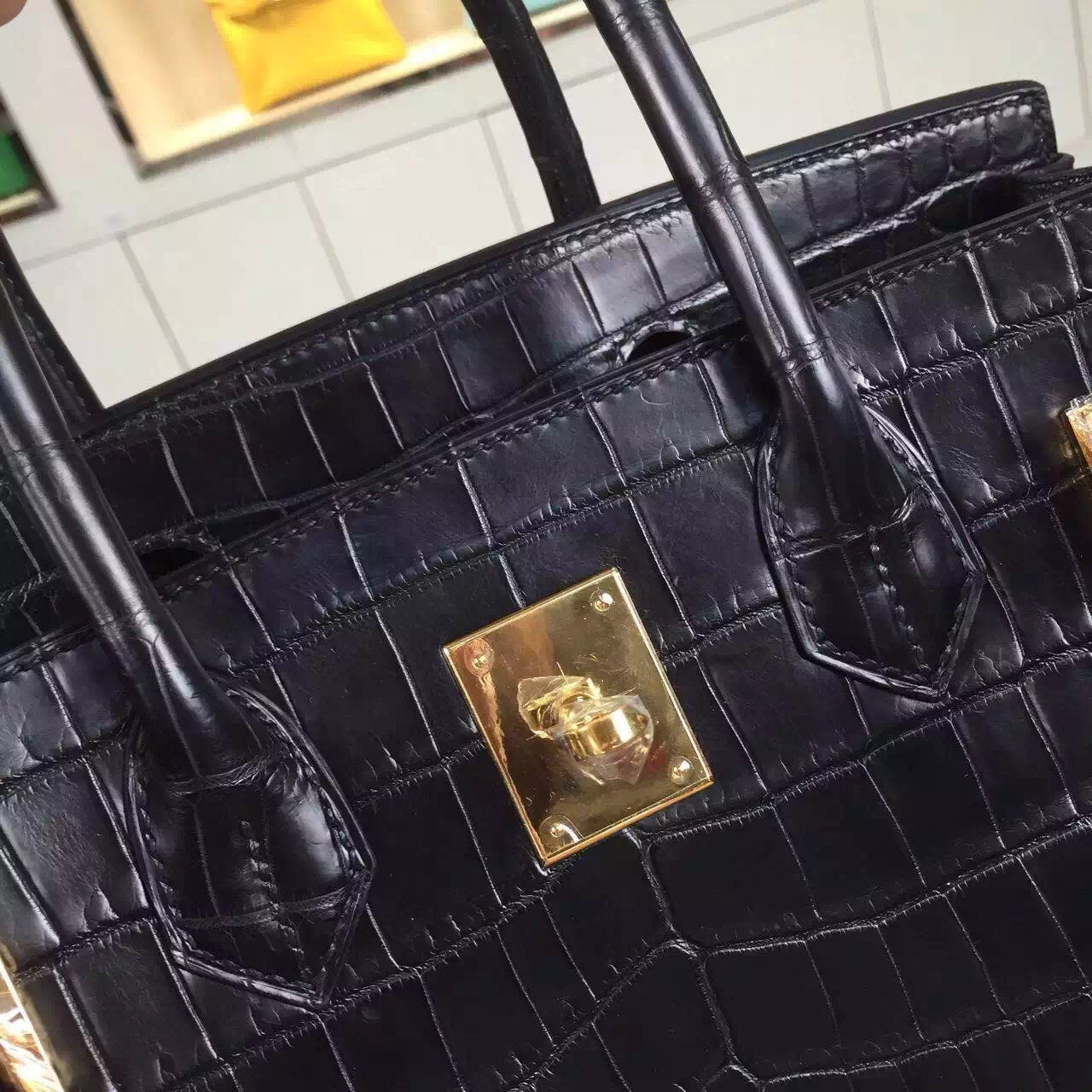 Luxury Hermes Birkin Bag 30CM CK89 Black Crocodile Leather Fashion Women&#8217;s Handbag