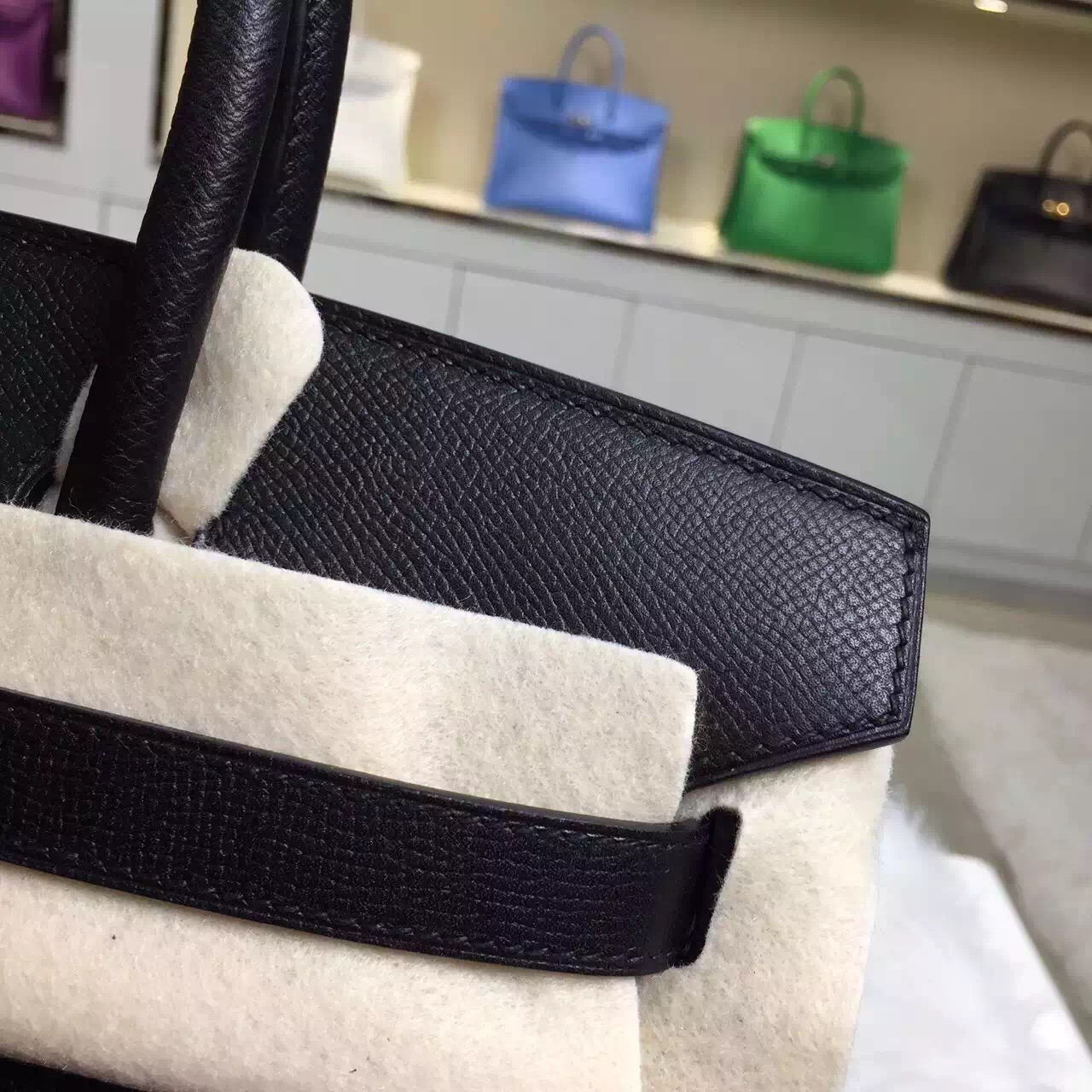 Discount Hermes Black Epsom Leather Birkin Bag 30cm Elegant Women&#8217;s Tote Bag