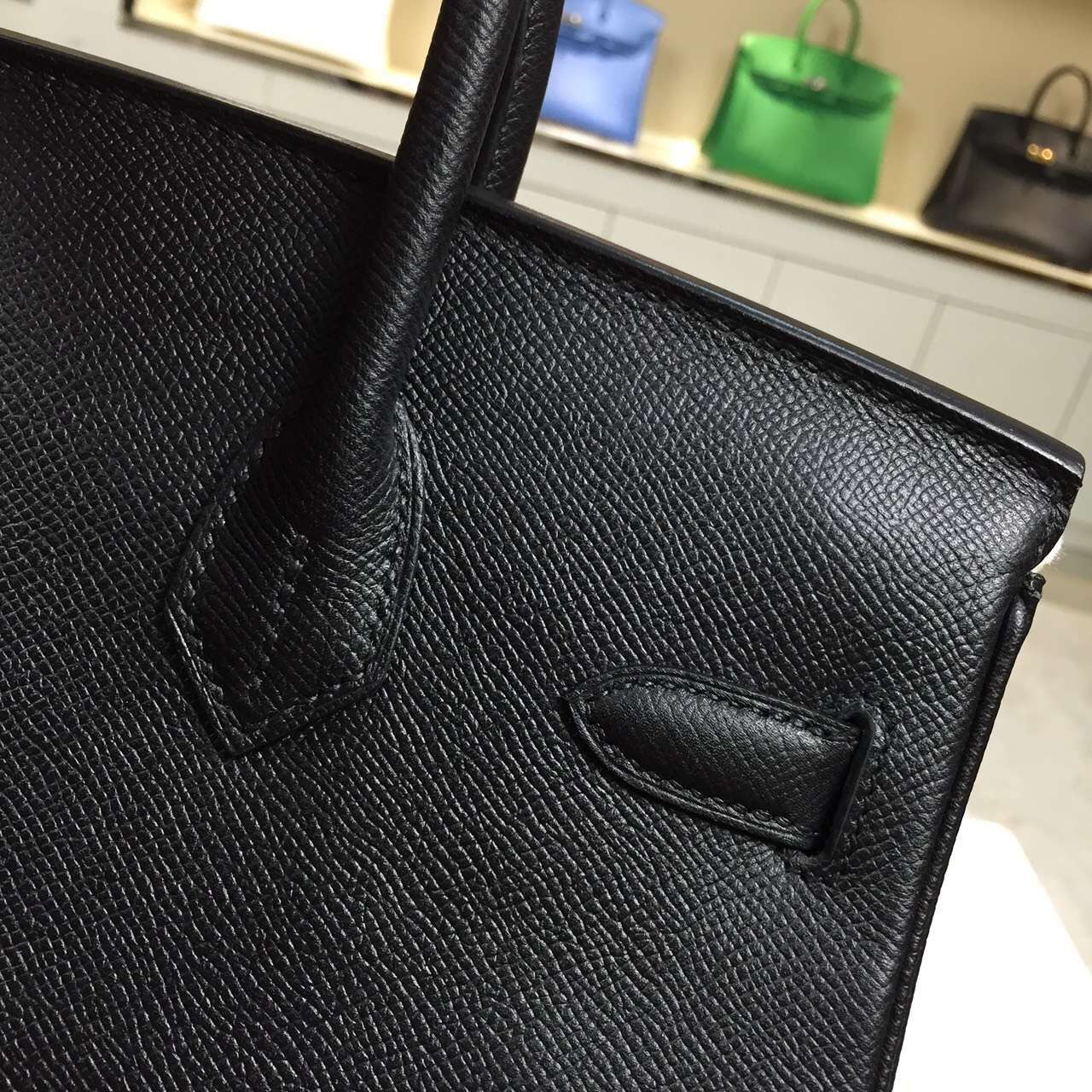 Discount Hermes Black Epsom Leather Birkin Bag 30cm Elegant Women&#8217;s Tote Bag