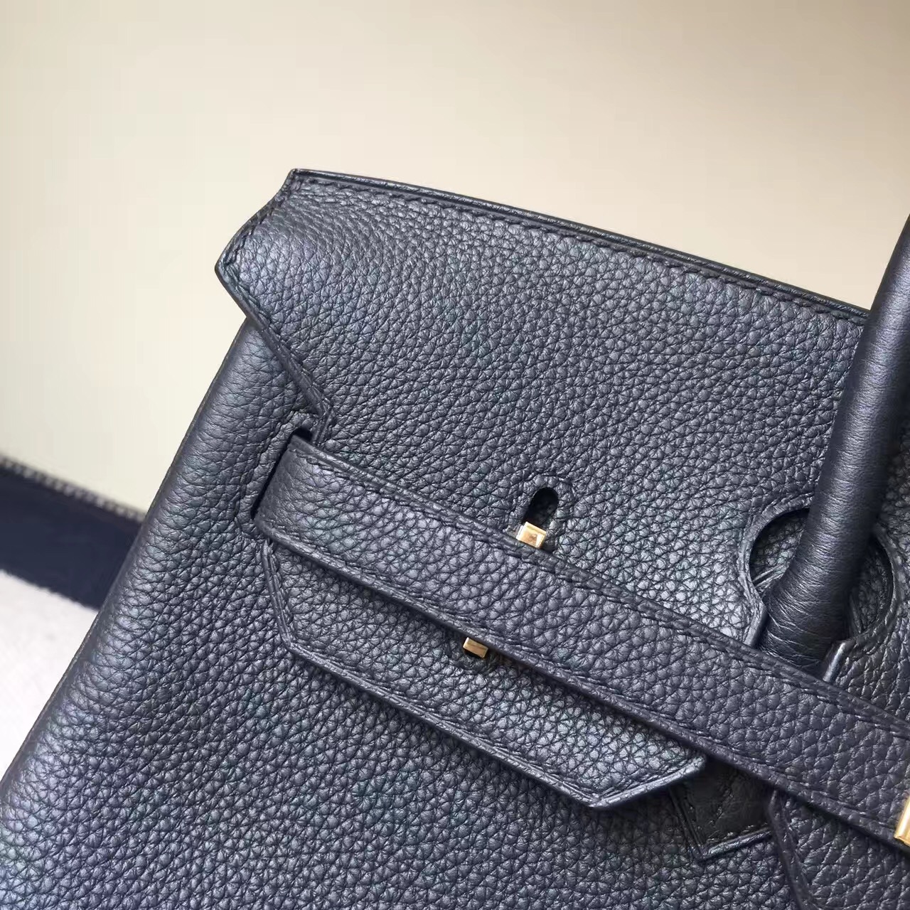 Hermes Classic Handbag Togo Calf  Leather Birkin35cm in CK89 Black