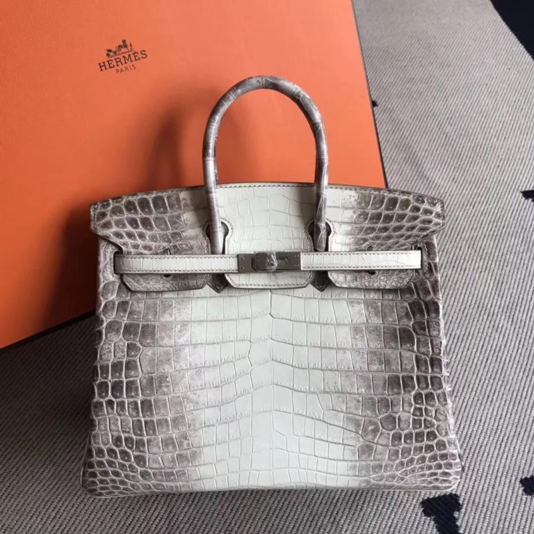 Hermes Himalaya Crocodile Leather Birkin Bag 25cm Silver Hardware