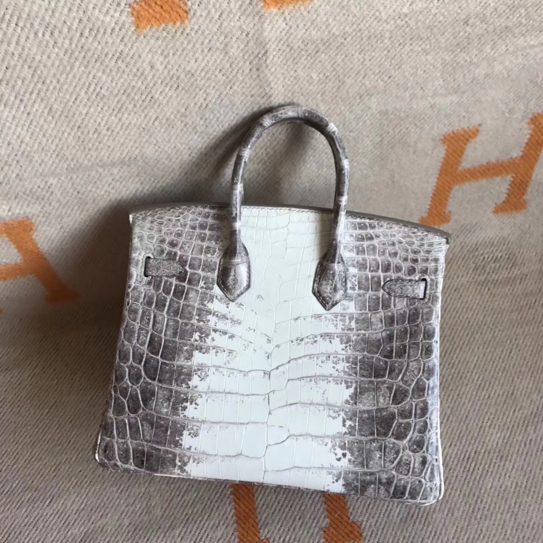 On Sale Hermes Himalaya Crocodile Leather Birkin Tote Bag25CM