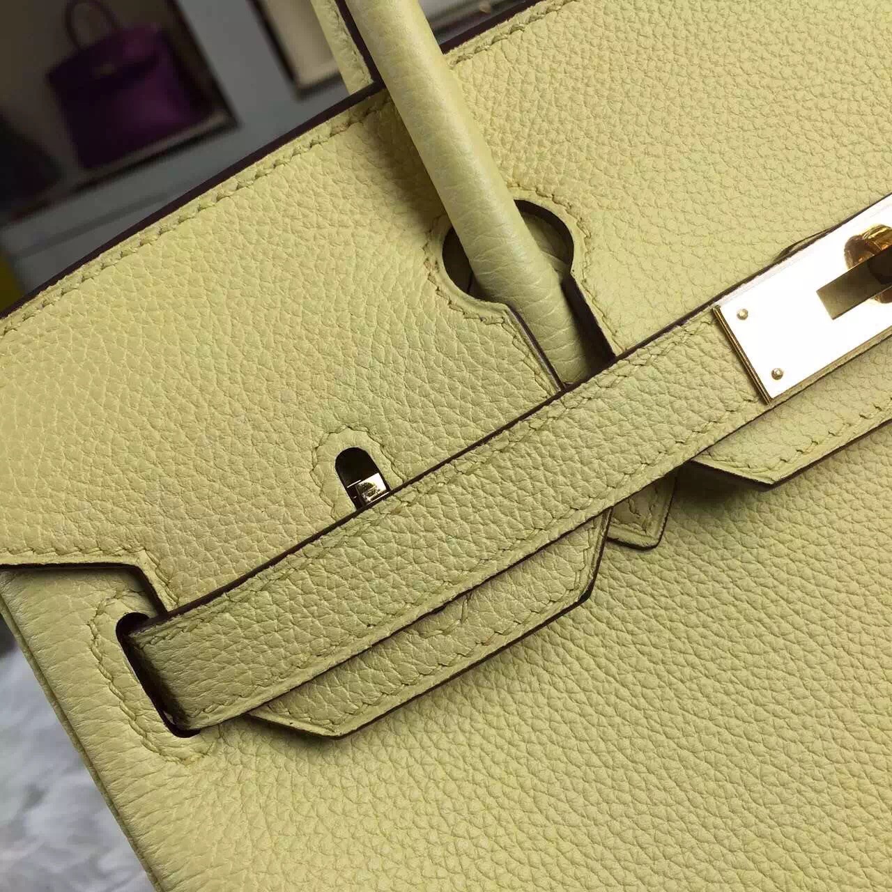 Luxury Hermes Birkin 30CM Togo Leather 1Z Jaine Poessin Gold Hardware