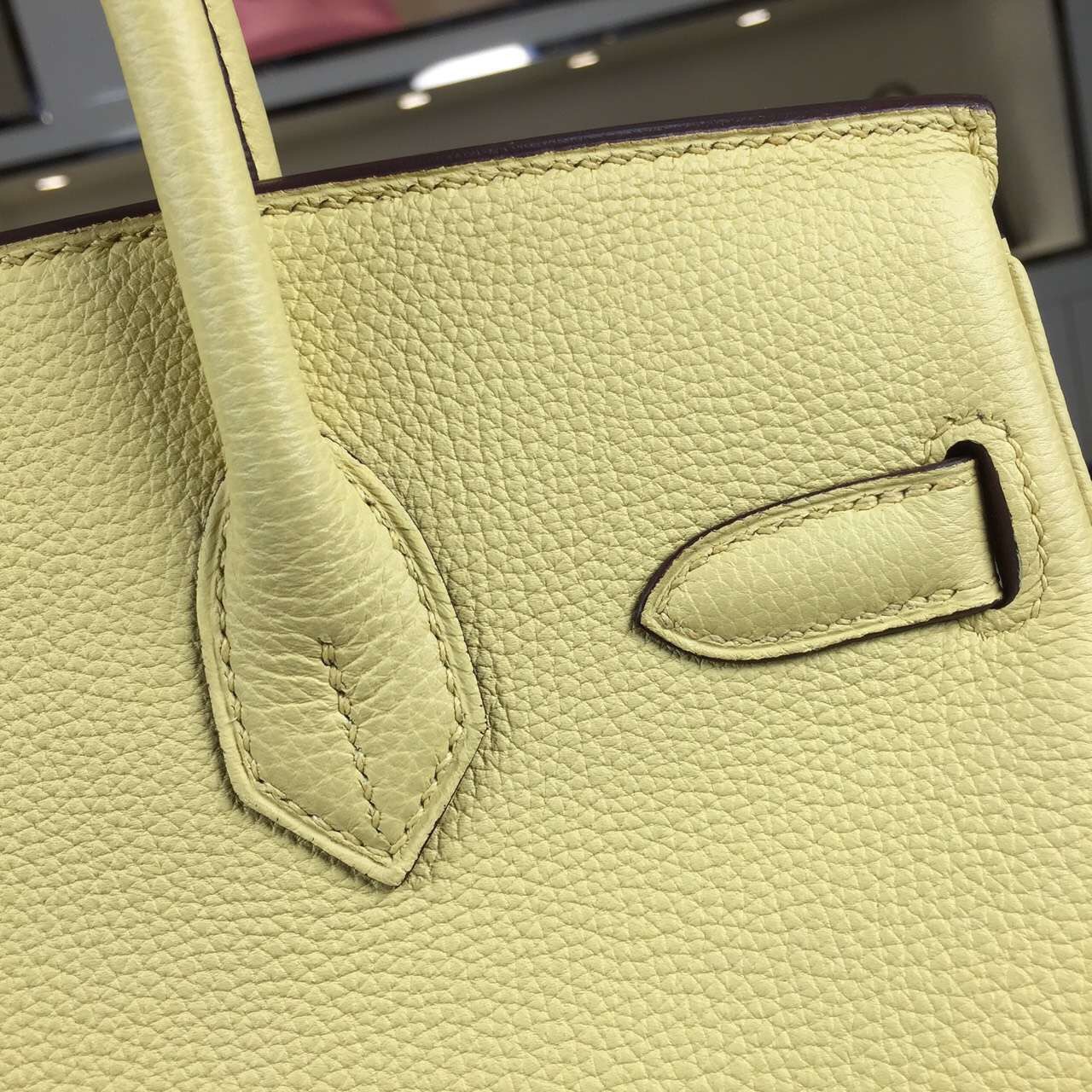 Luxury Hermes Birkin 30CM Togo Leather 1Z Jaine Poessin Gold Hardware