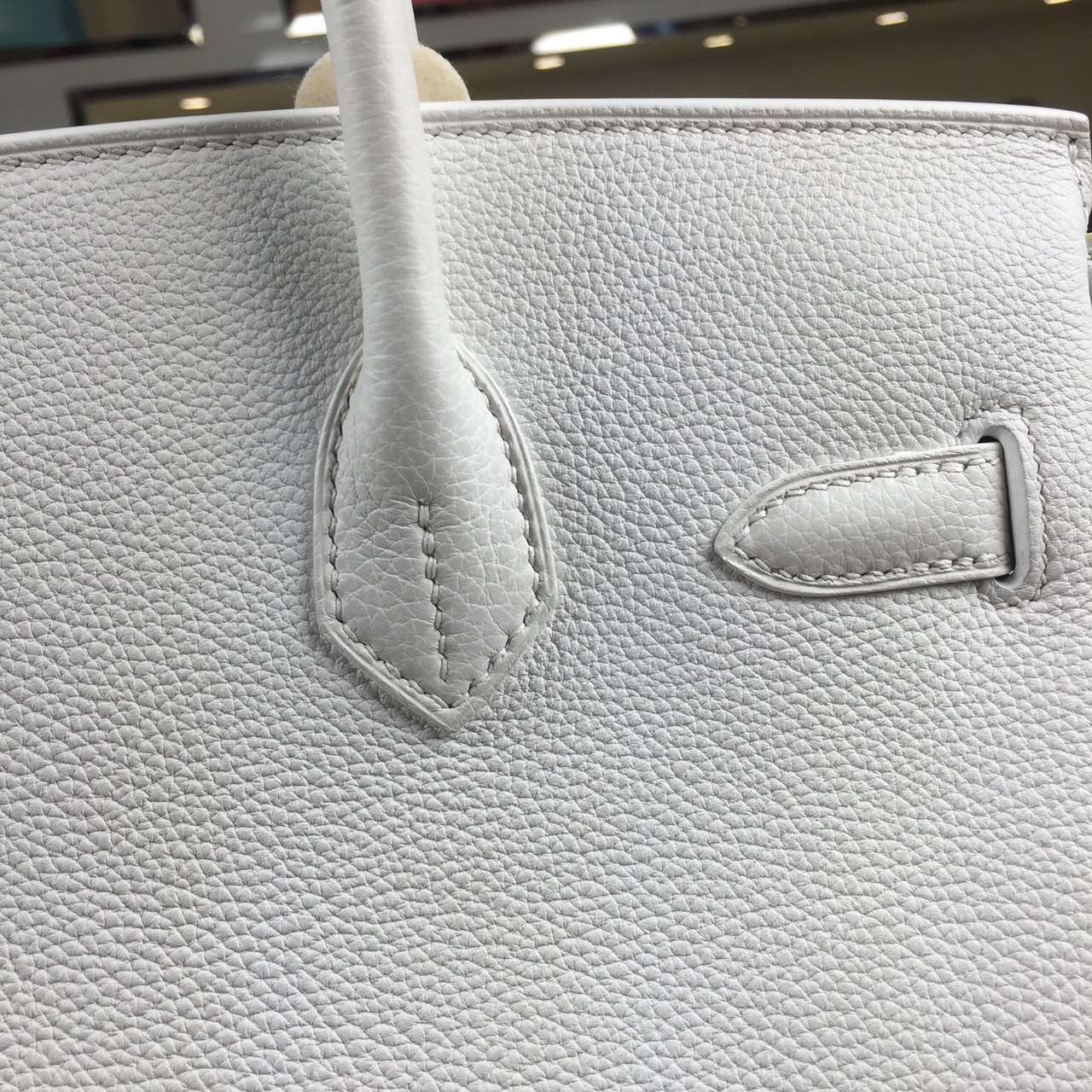 Hermes Birkin 30CM 01 White France Togo Leather Elegant Ladies&#8217; Tote Bag