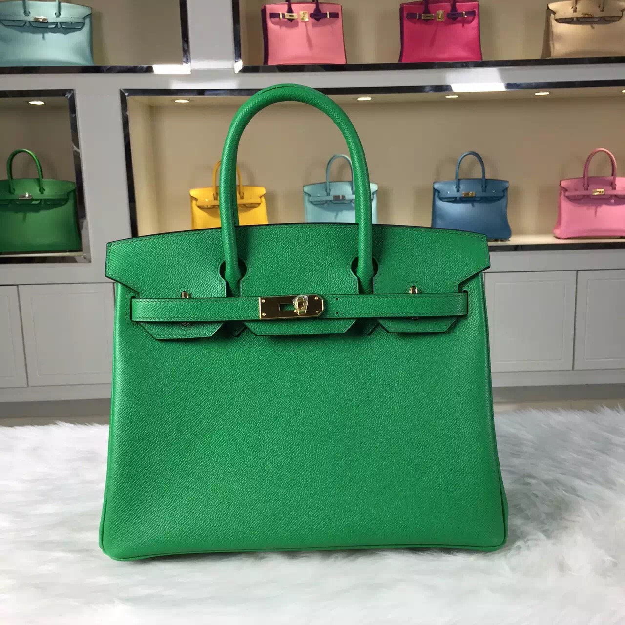 Wholesale Hermes Birkin 30CM Multi-color Original Epsom Leather Ladies&#8217; Tote Bag