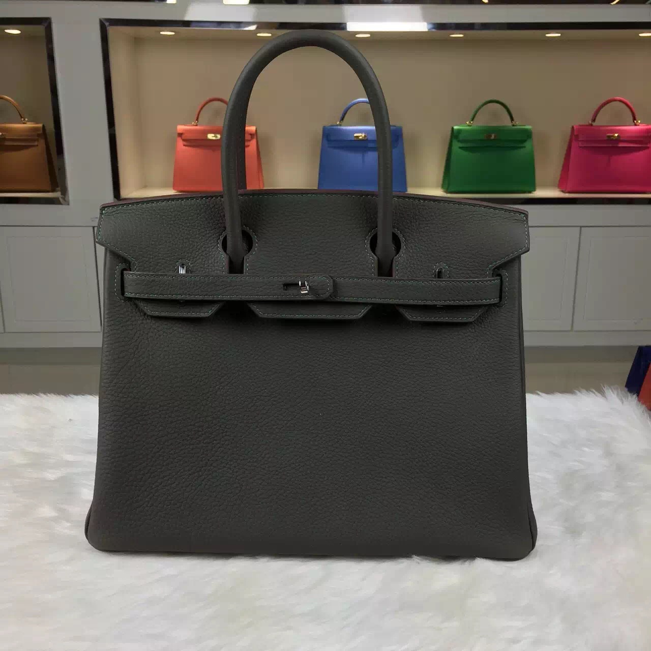 Discount Hermes Birkin Bag 30CM Multi-color France Togo Calfskin Leather Tote Bag