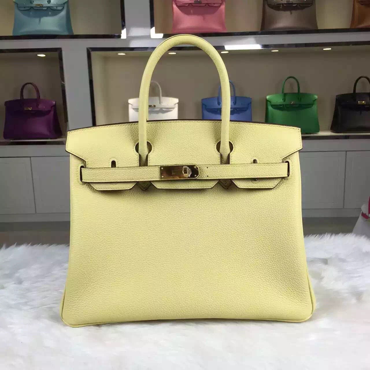 Discount Hermes Birkin Bag 30CM Multi-color France Togo Calfskin Leather Tote Bag