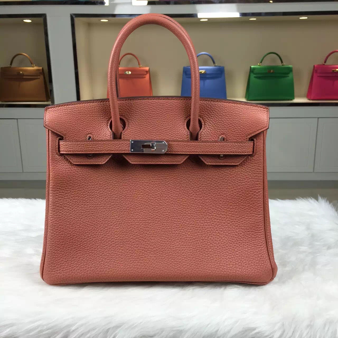 Discount Hermes Birkin Bag 30CM Multi-color France Togo Calfskin Leather Tote Bag