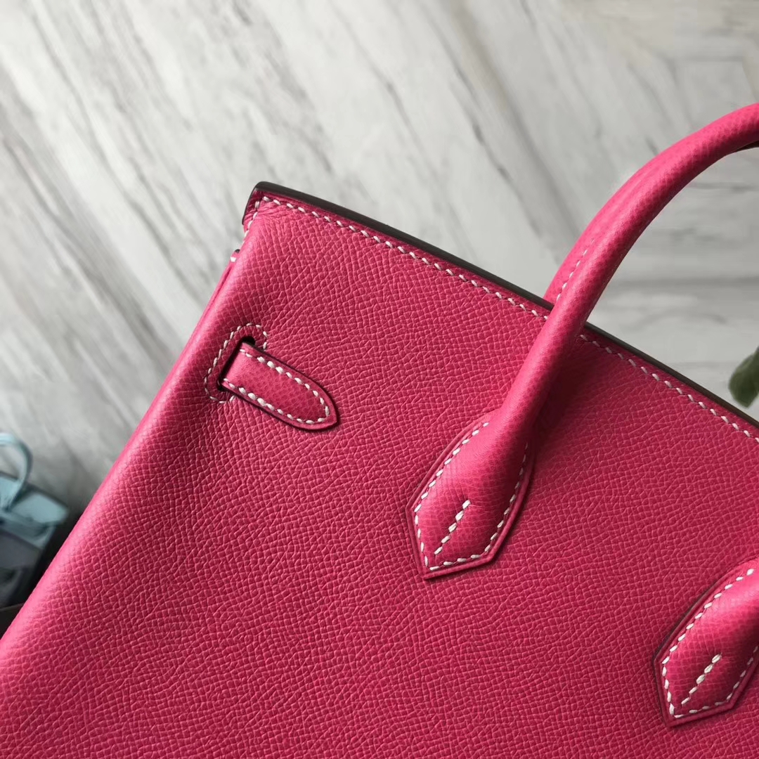 Discount Hermes E5 Rose Tyrien Epsom Calf Birkin Bag25CM Gold Hardware