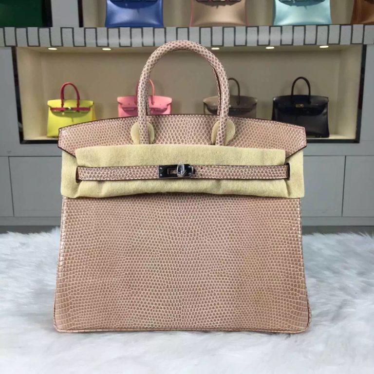 Hermes Customised France Imported Lizard Leather Birkin Bag 30cm in Apricot
