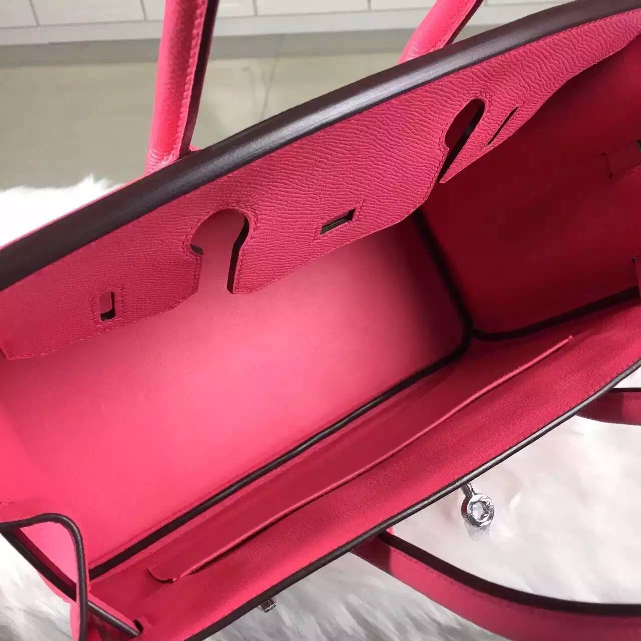 New Pretty Hermes Epsom Leather Birkin Bag30cm in 8W Rose Azalee