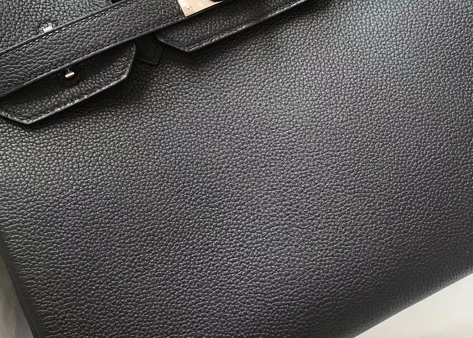New Hermes CK89 Black Evecolor Calf Leather Birkin25cm Bag Silver Hardware