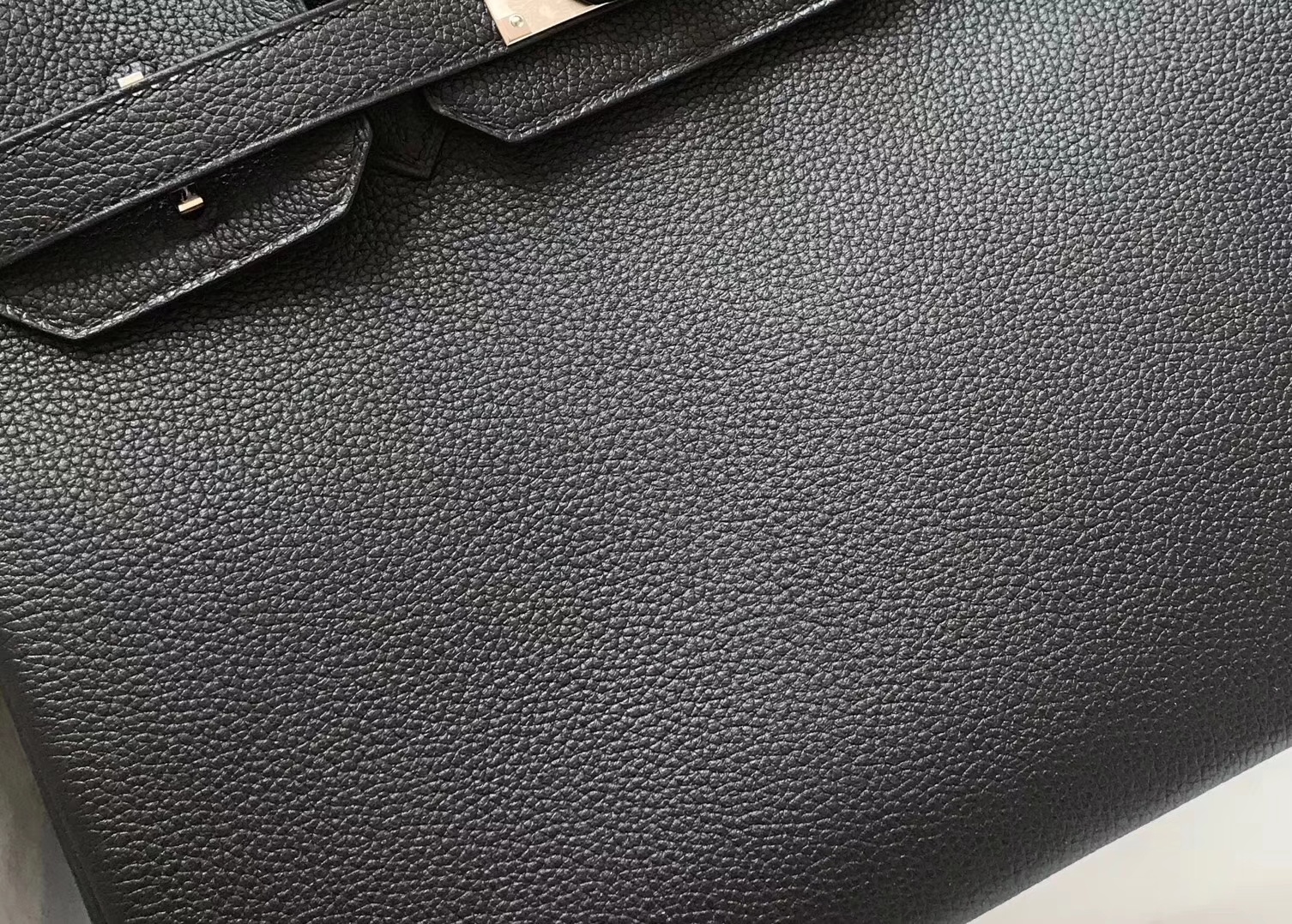 New Hermes CK89 Black Evecolor Calf Leather Birkin25cm Bag Silver Hardware