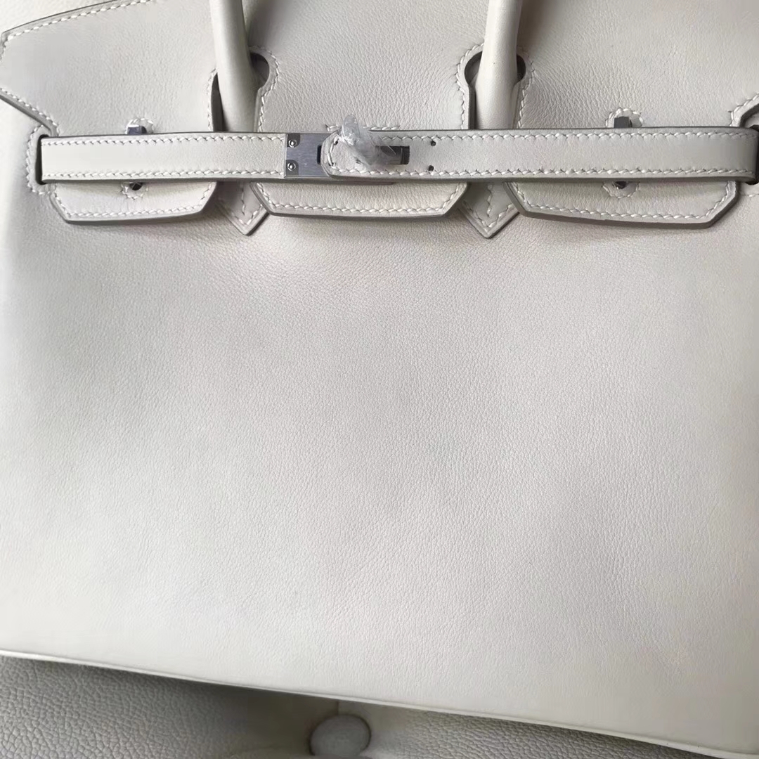 Discount Hermes Swift Calf Birkin25CM Bag in CK10 Craie Silver Hardware