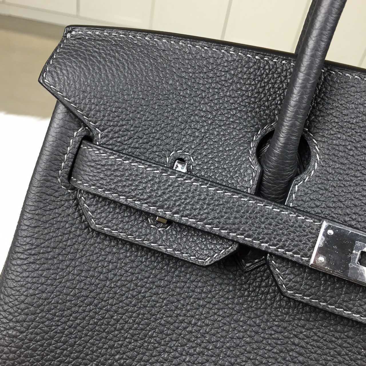 New Hermes Bag CK84 Graphite Grey Togo Calfskin Leather Birkin30cm