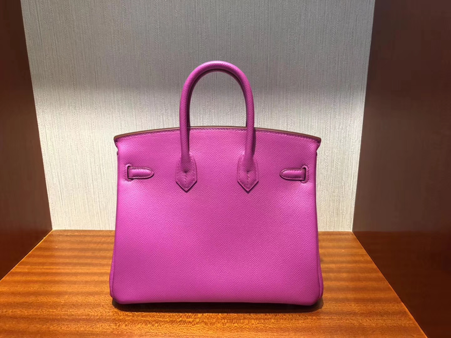 Discount Hermes Epsom Calf Birkin Bag25CM in 9I Rose Magnolia Silver Hardware