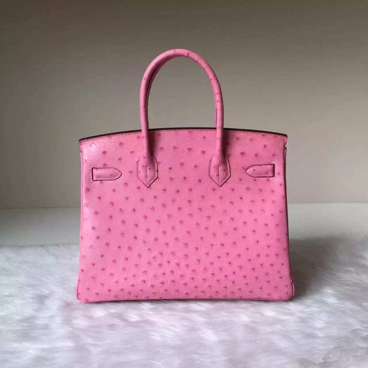Online Store Hermes Ostrich Leather Birkin Bag 30cm in Peach Pink