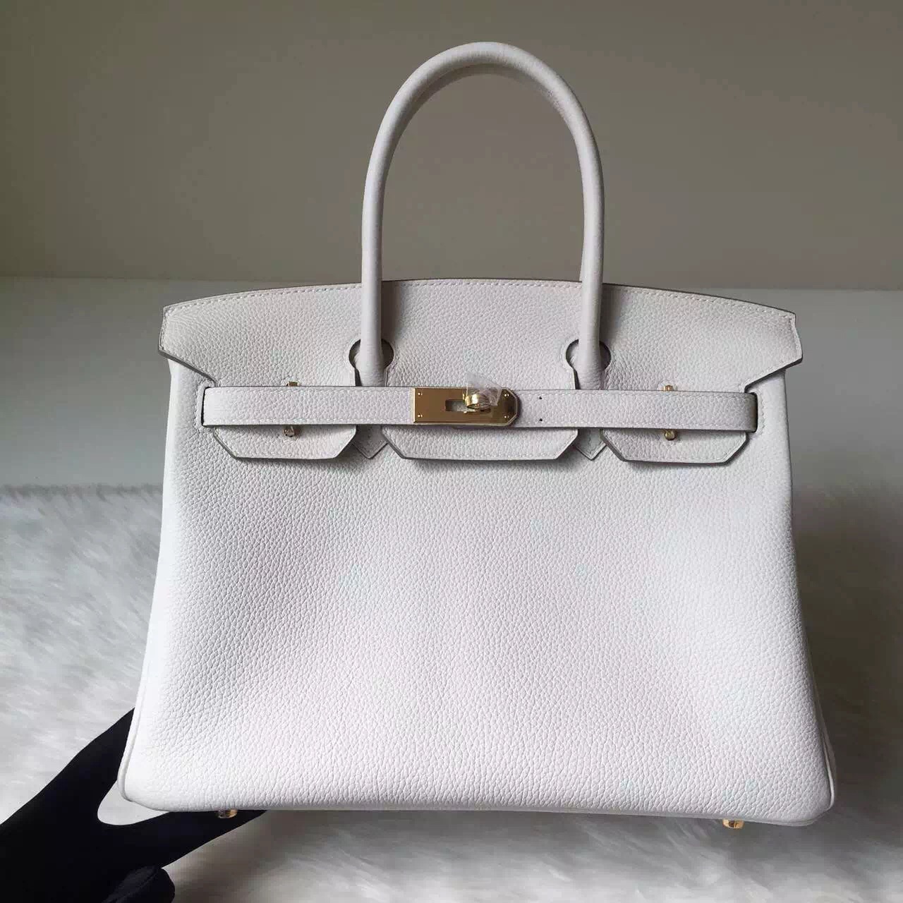 Hermes Bag Website CK10 White Togo Calfskin Leather Hermes Birkin30cm