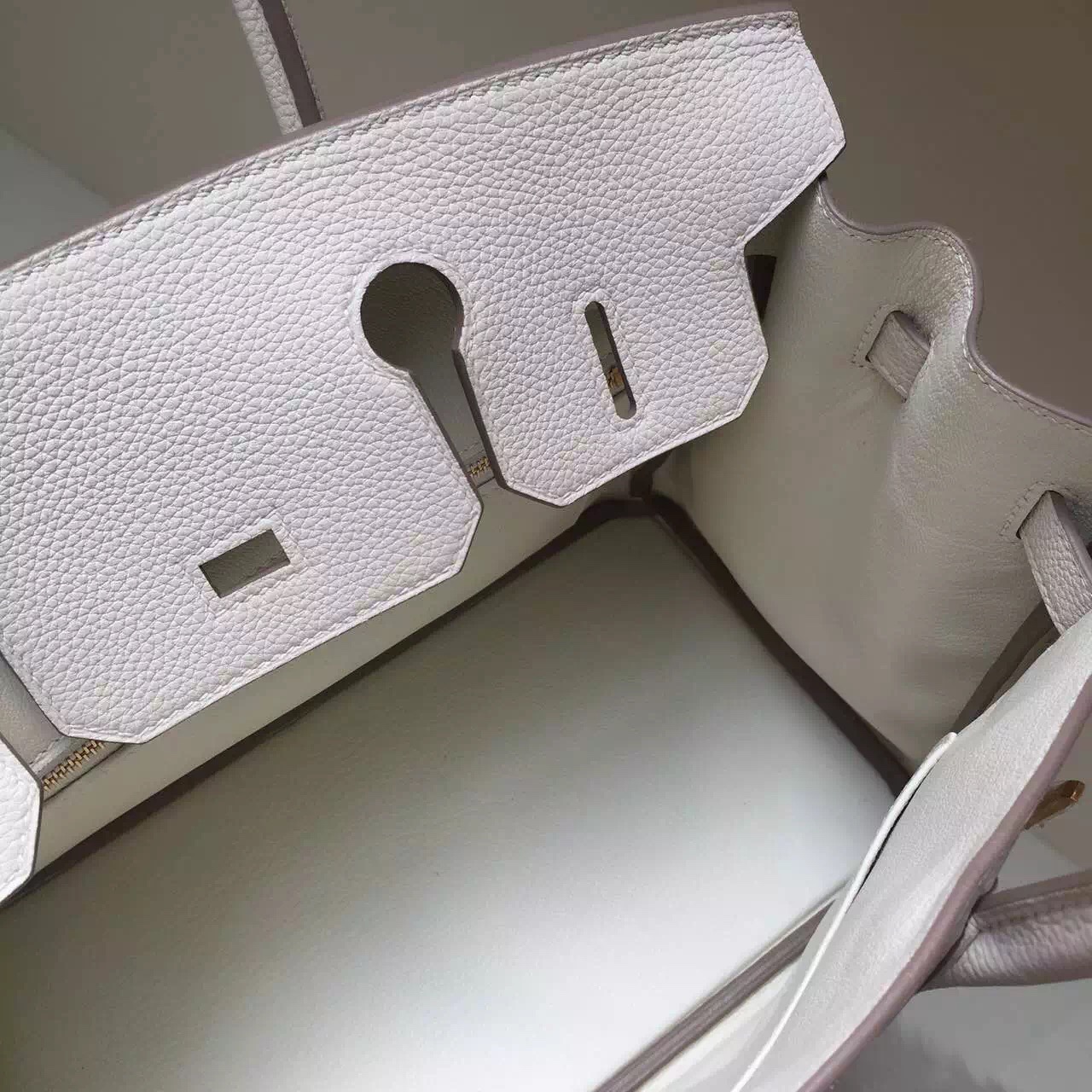 Hermes Bag Website CK10 White Togo Calfskin Leather Hermes Birkin30cm