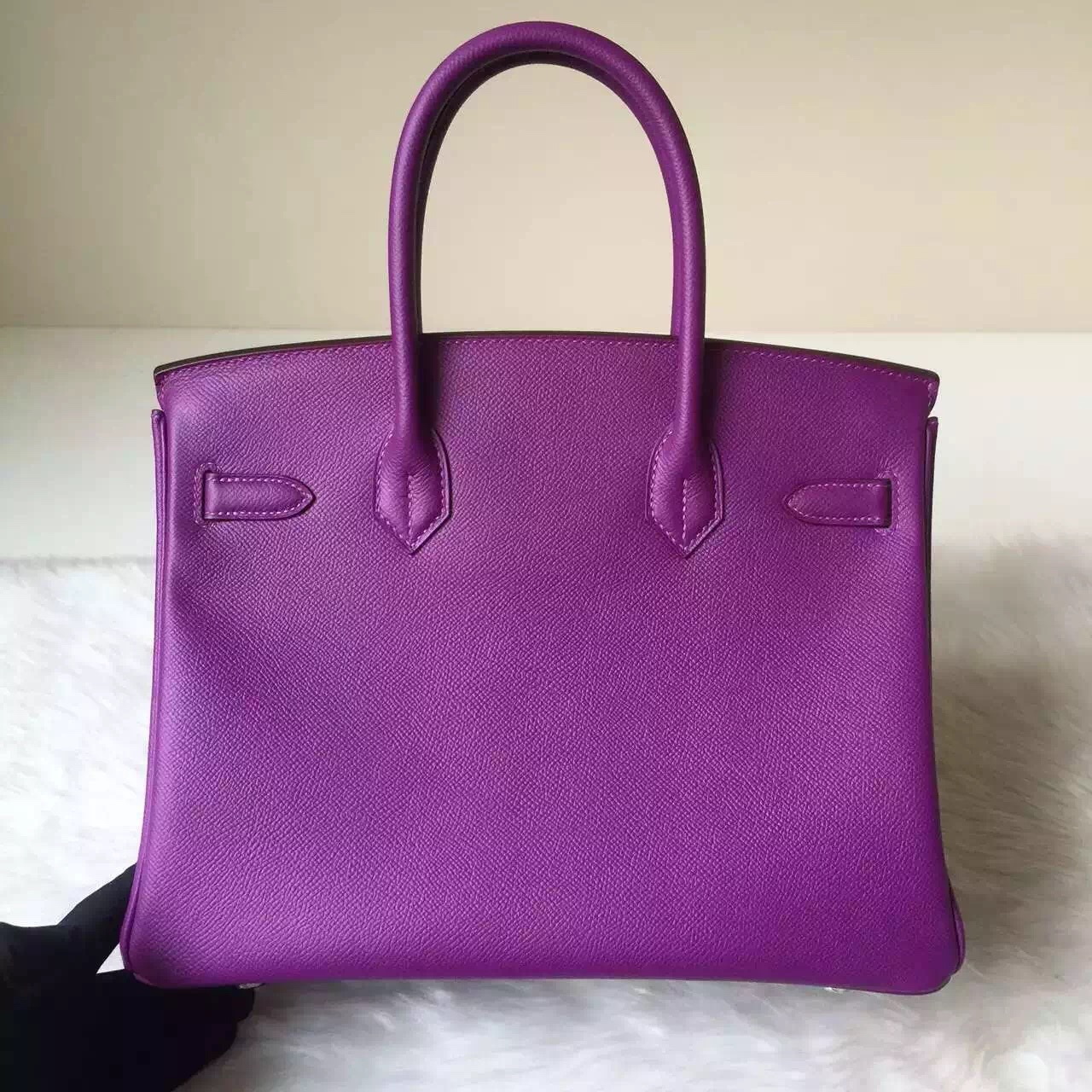 Wholesale Hermes Epsom Leather Birkin Bag 30cm in P9 Anemone Purple