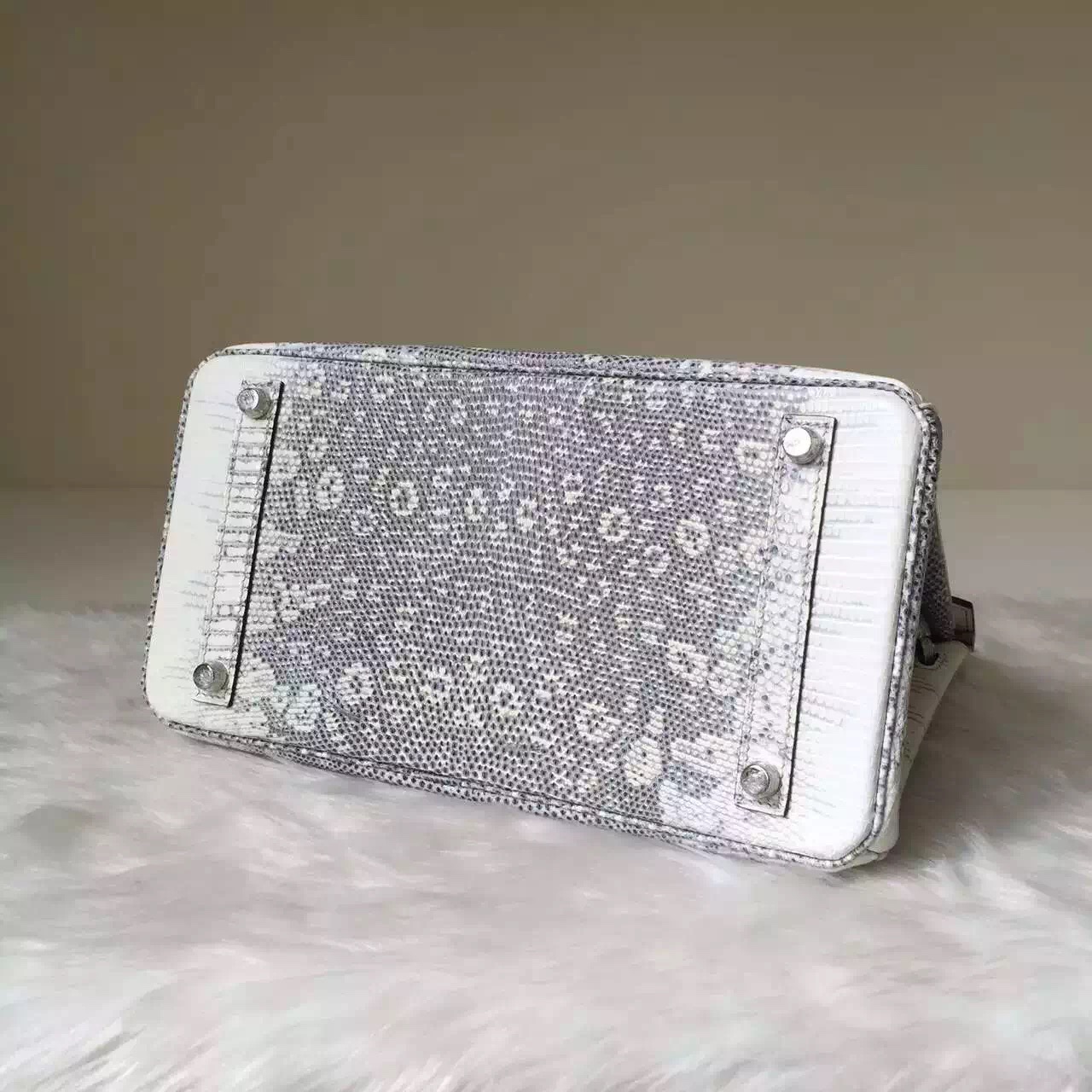 Noble Women’s Bag Hermes Nature Color Lizard Leather Birkin30CM