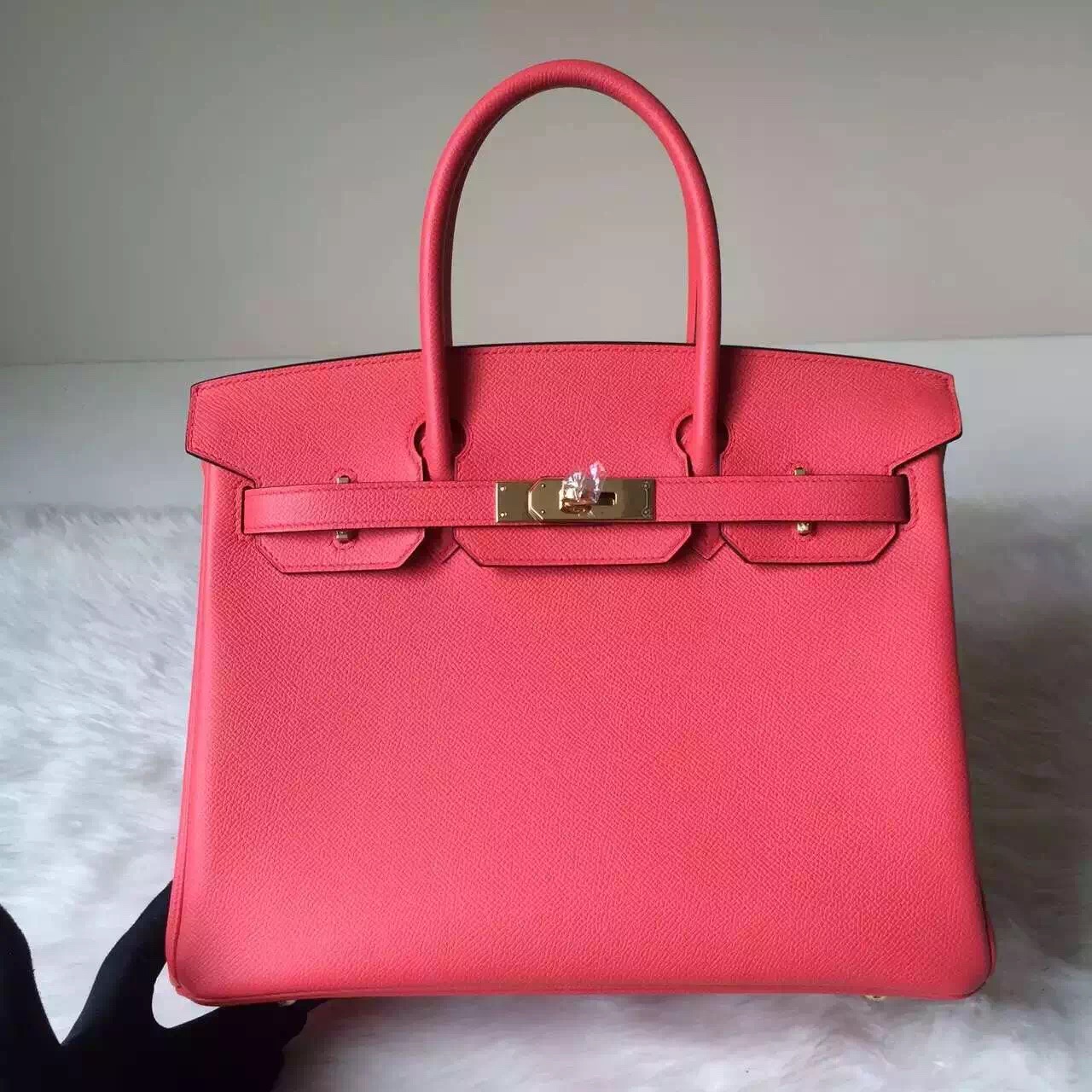New Fashion Hermes Birkin 30cm T5 Rose Jaipure Epsom Leather