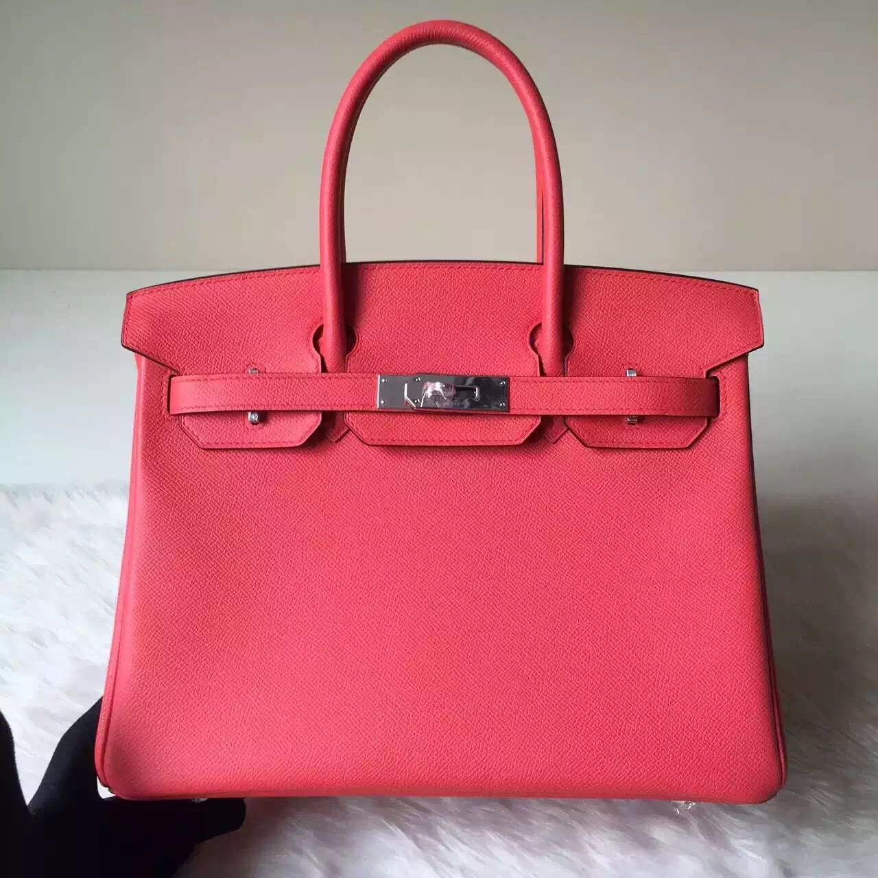 New Fashion Hermes Birkin 30cm T5 Rose Jaipure Epsom Leather