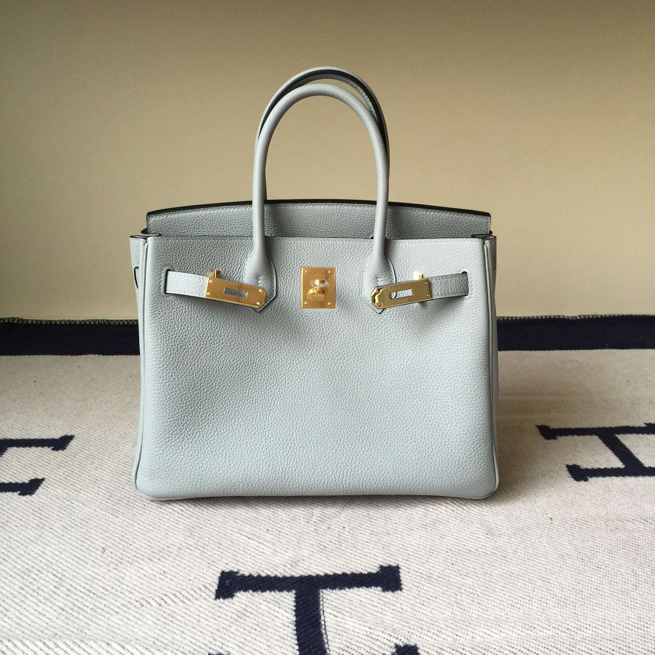 Wholesale Hermes 8U Glacial Togo Leather Birkin Bag 30cm