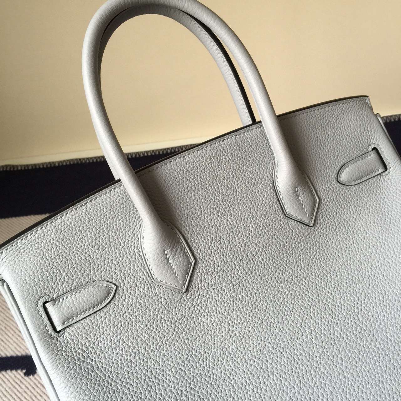 Wholesale Hermes 8U Glacial Togo Leather Birkin Bag 30cm