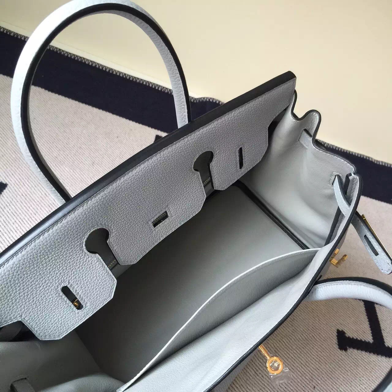 Wholesale Hermes 8U Glacial Togo Leather Birkin Bag 30cm