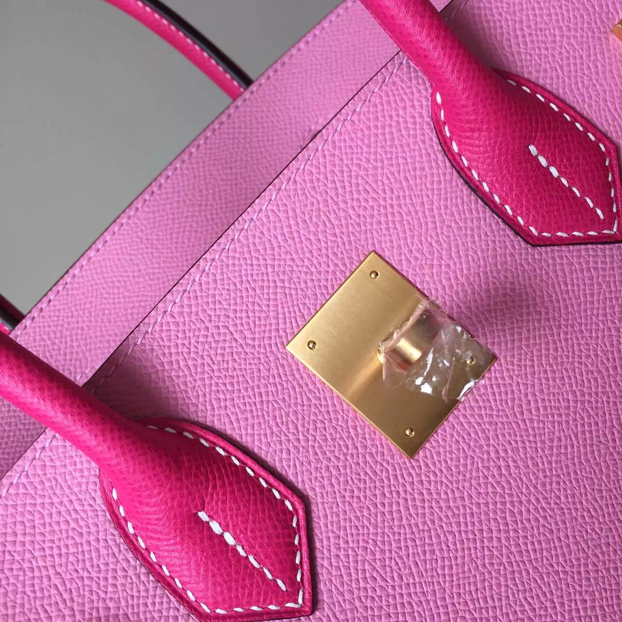 Hermes Epsom Leather Birkin30 in 1Q Rose Confetti &#038; E5 Rose Tyrien